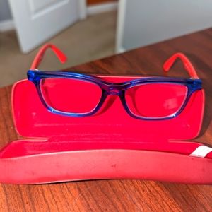 EUC Girls Ray Ban pink/blue prescription glasses